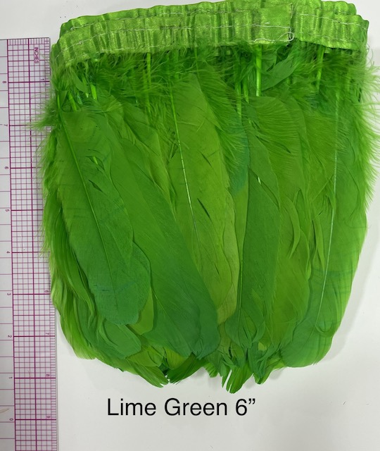 Nagorie Lime Green Feather 6\"
